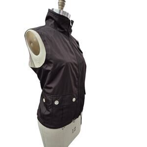 Ralph Lauren Brown/Cream Multi Pocket Reversible Vest 100% Polyester Sz 1X